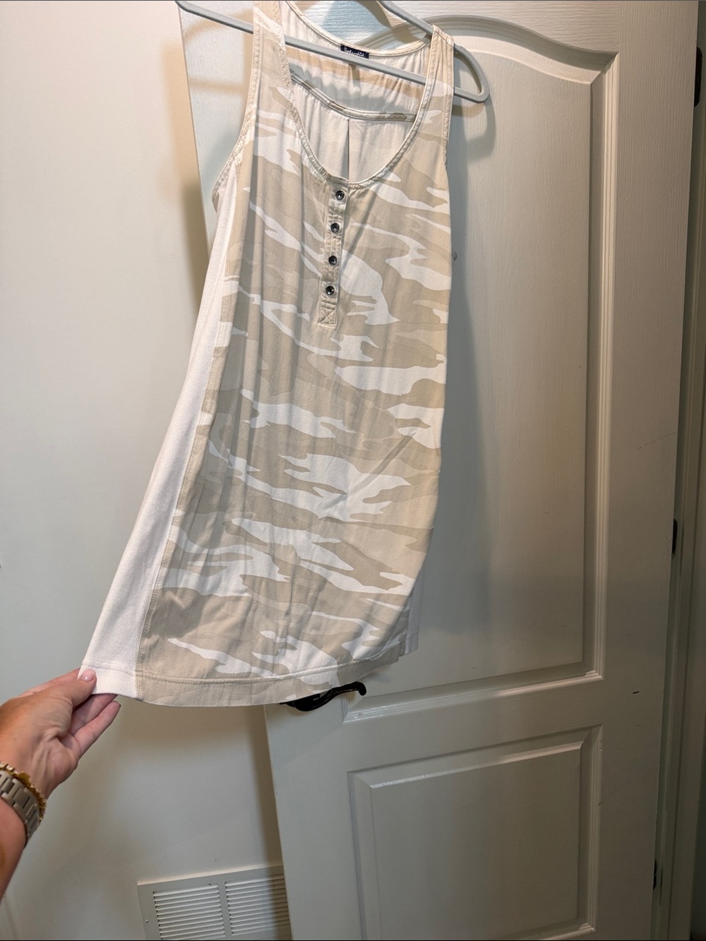Splendid Beige and White Camo Mini Dress